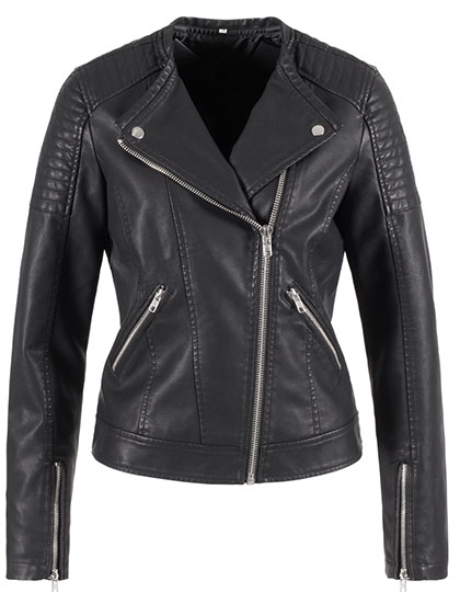 Damen-Lederjacke im Biker Stil