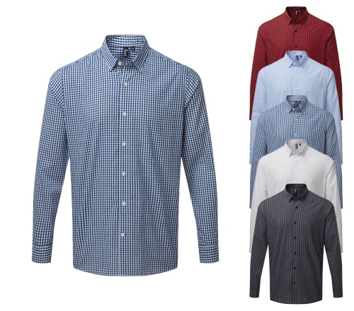 premier-workwear-maxton-check-mens-long-sleeve-shirt businesshemden-mit-stil