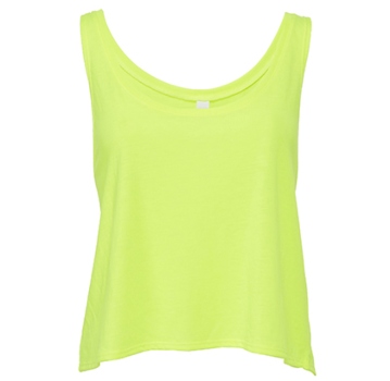 Bella Flowy Boxy Tank Top Neon Yellow