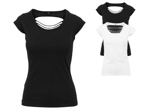 Build Your Brand Ladies Back Cut Tee