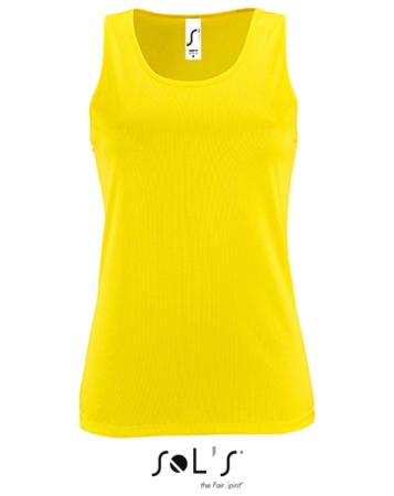 SOLS Womens Sports Tank Top Sporty Neon Yellow