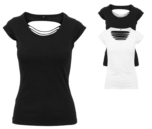 BY035 Build Your Brand Ladies Back Cut Tee