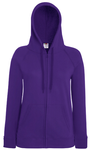 Fruit of the Loom Lady-Fit Lightweight Hooded Sweat Jacket