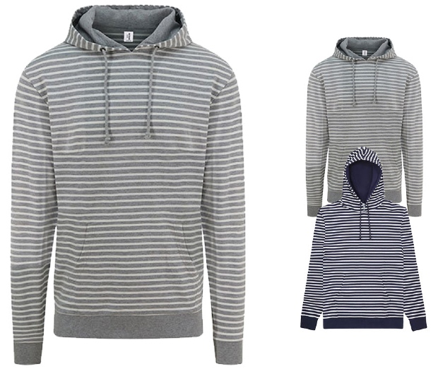 JH018 Just Hoods Nautical Stripe Hoodie