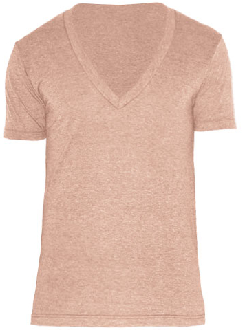 AM456 American Apparel Unisex Tri-Blend Shortsleeve Deep V-Neck T-Shirt