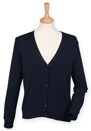 W726 Henbury Ladies Lightweight V-Neck Short Cardigan