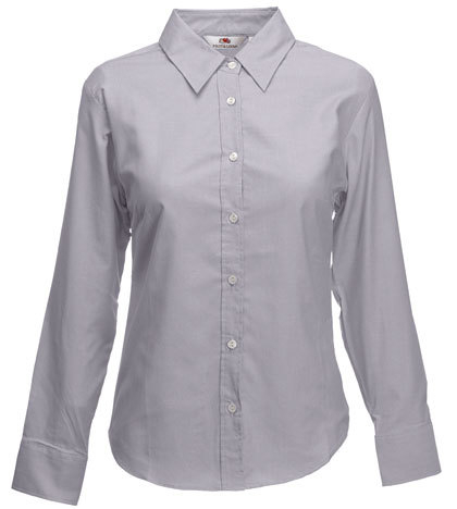 Fruit of the Loom Lady-Fit Long Sleeve Oxford Bluse - Dezente Mode