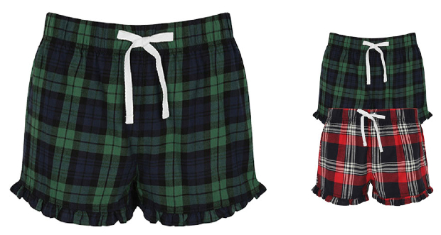 SF82 SF Women Womens Tartan Frill Shorts