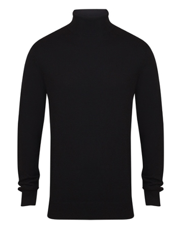 Henbury Mens Roll Neck Jumper