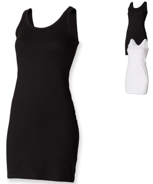 Women Ladies Stretch Vest Dress