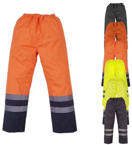 YK461 YOKO Hi-Vis Waterproof Over-Trousers - Signalkleidung für die Arbeit