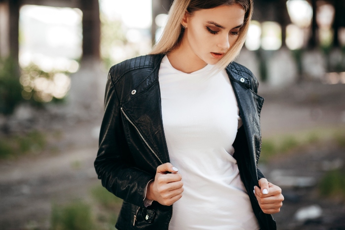 T shirt in jacket hotsell