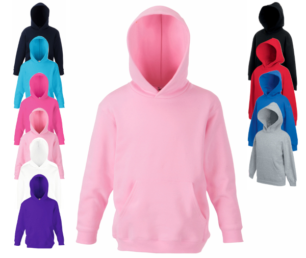 F421NK Fruit of the Loom Kids Classic Hooded Sweat