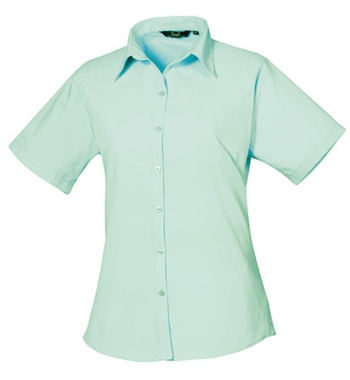 Premier Workwear Ladies Poplin Blouse Short Sleeve Damenbluse Kurzarm