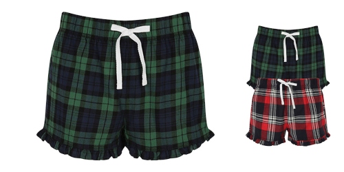 SF Women Womens Tartan Frill Shorts