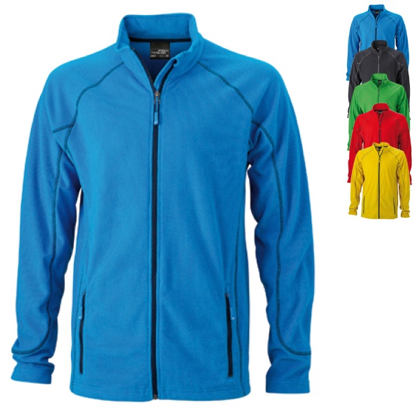 JN597 James+Nicholson Men´s Structure Fleece Jacket Walking Outfit