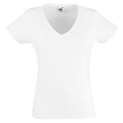 Fruit of the Loom Lady-Fit Valueweight V-Neck T