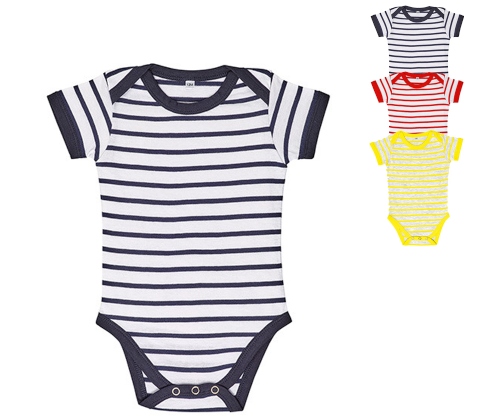 L01401 SOL´S Baby Striped Bodysuit Miles Babystrampler