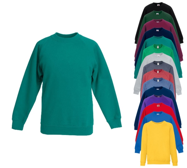 Fruit of the Loom Kids Classic Raglan Sweat Kinderstyles