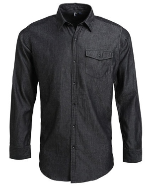 Premier Workwear Mens Jeans Stitch Denim Shirt