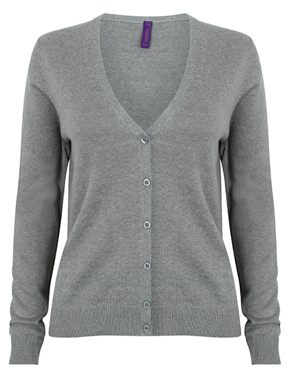 W726 Henbury Ladies Lightweight V-Neck Short Cardigan