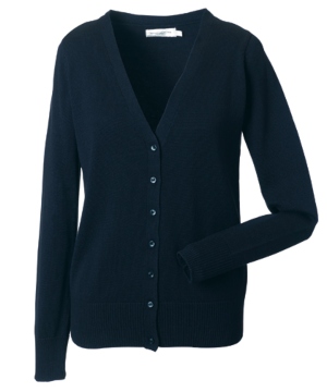 Z715F Russell Collection Damen Strick Cardigan mit V-Ausschnitt