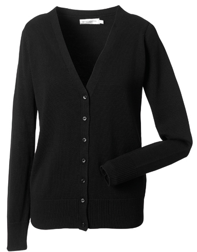 Z715F Russell Collection Damen Strick Cardigan mit V-Ausschnitt