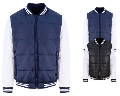 JH049 Just Hoods Varsity Puffer Jacket fruehlingsjacken