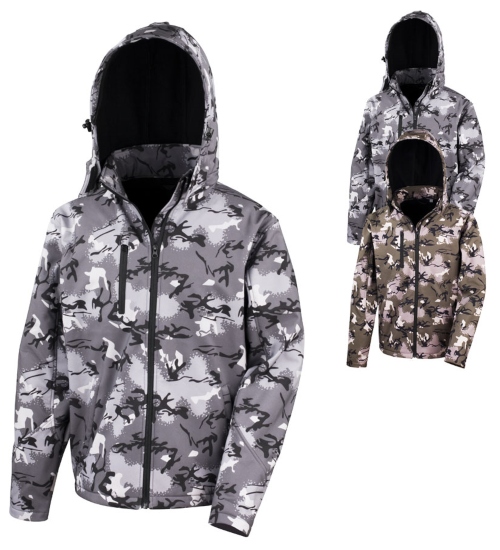 Result Camo TX Performance Hooded Softshell Jacket