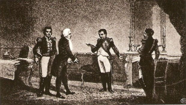 Napoleon und sein Gefolge 