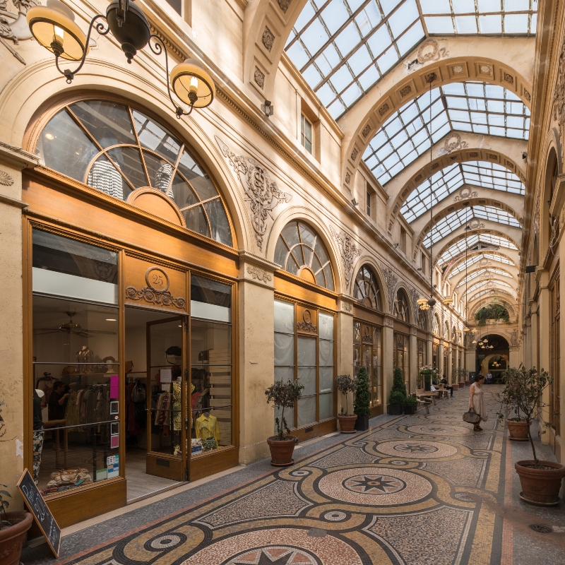 Einkaufspassage der Galerie Vivienne in Paris, Frankreich