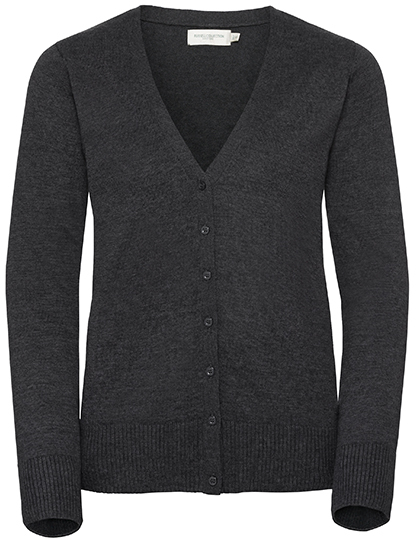 Z715F Russell Collection Damen Strick Cardigan mit V-Ausschnitt