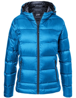 JN1151 James+Nicholson Ladies Hooded Down Jacket