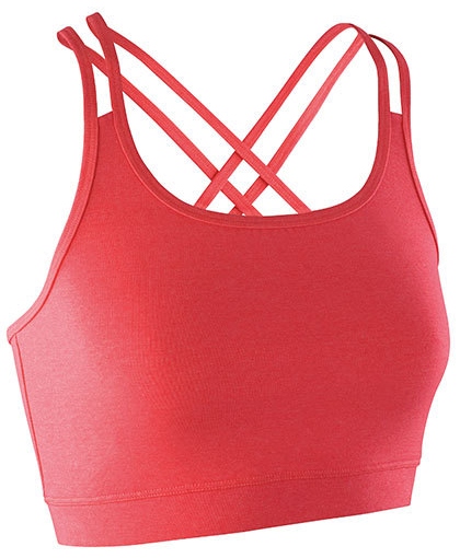 RT274F SPIRO Damen Fitness Sport-Crop-Top kurz