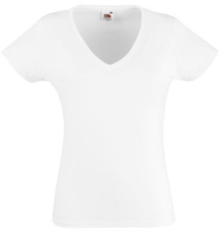 Fruit of the Loom Lady-Fit Valueweight V-Neck T