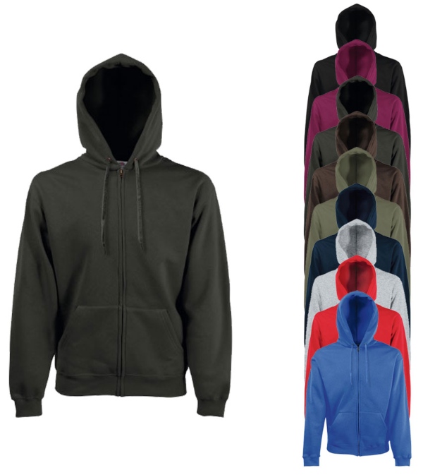 Fruit of the Loom Zip Through Hooded Sweat-Jacke