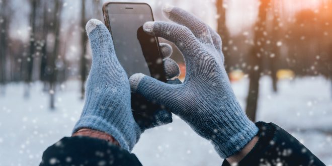 Touchscreen-Handschuhe im Winter