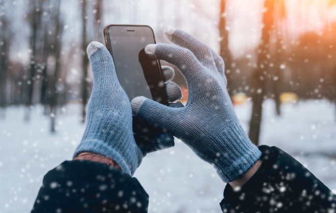 Winterhandschuhe für Touchscreen Warmes Telefon Texting Finger 