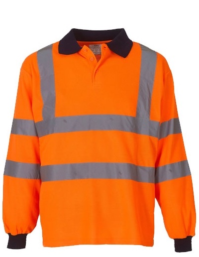 YK310 YOKO Hi-Vis Long Sleeve Polo