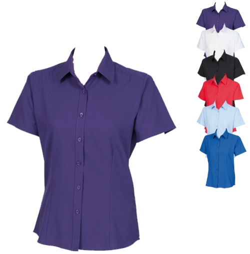 W596 Henbury Ladies Wicking Short Sl. Shirt