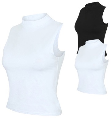 SF170 SF Women Women`s High Neck Crop Vest