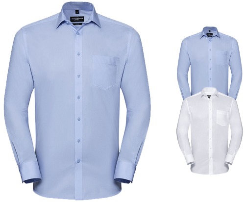 Z972 Russell Collection Men`s Long Sleeve Tailored Coolmax® Shirt