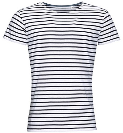 L01398 SOL´S Men`s Round Neck Striped T-Shirt Miles