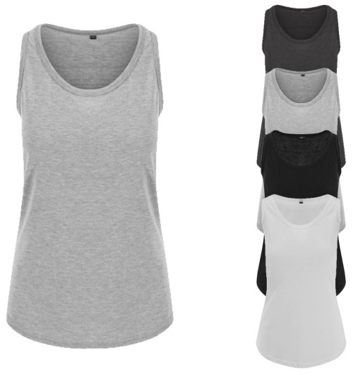 JT015 Just Ts Damen Top ärmellos mit Triblend-Gewebe