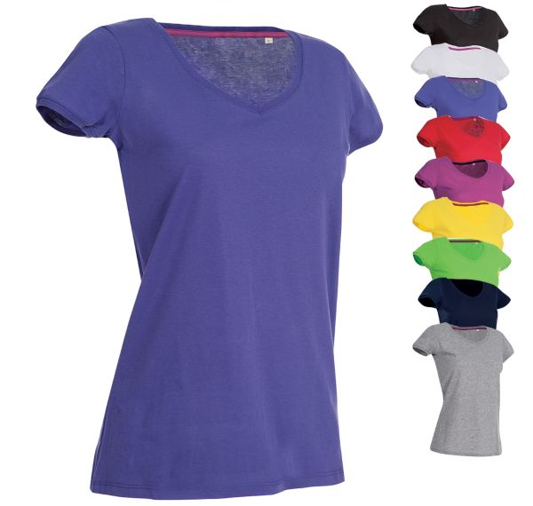 S9130 Stedman® MEGAN V-Ausschnitt T-Shirt kurzarm für Damen