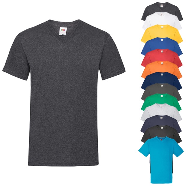 Fruit of the Loom T-Shirt mit V-Ausschnitt Valueweight V-Neck