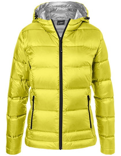 JN1151 James+Nicholson Damen Kapuze Daunen Jacke - Wintermantel