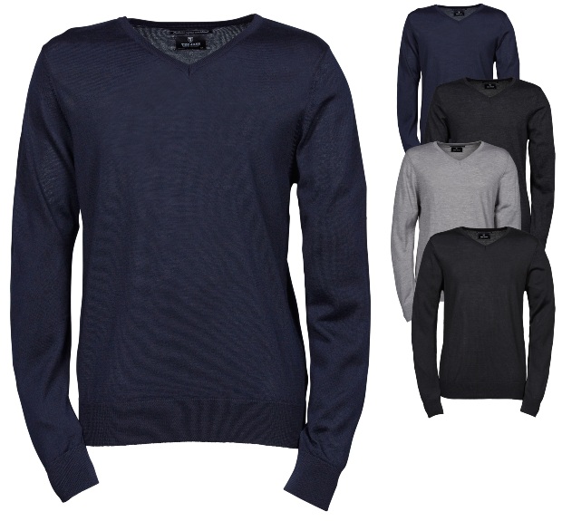 TJ6001 Tee Jays Herren Sweatshirt V-Ausschnitt - Kleidung zum Bergwandern