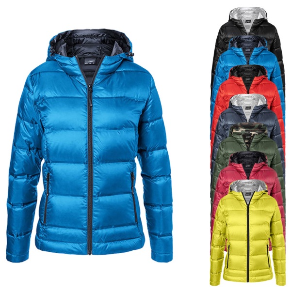 JN1151 James+Nicholson Damen Kapuze Daunen Jacke