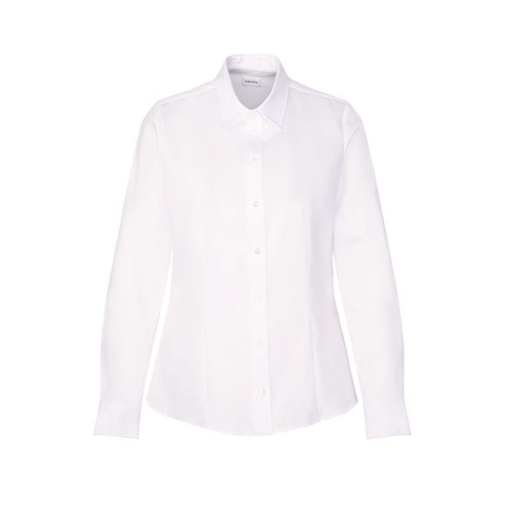 Seidensticker Damen Bluse Slim Fit Twill langarm weiss